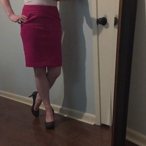 Fuschia Pencil Skirt